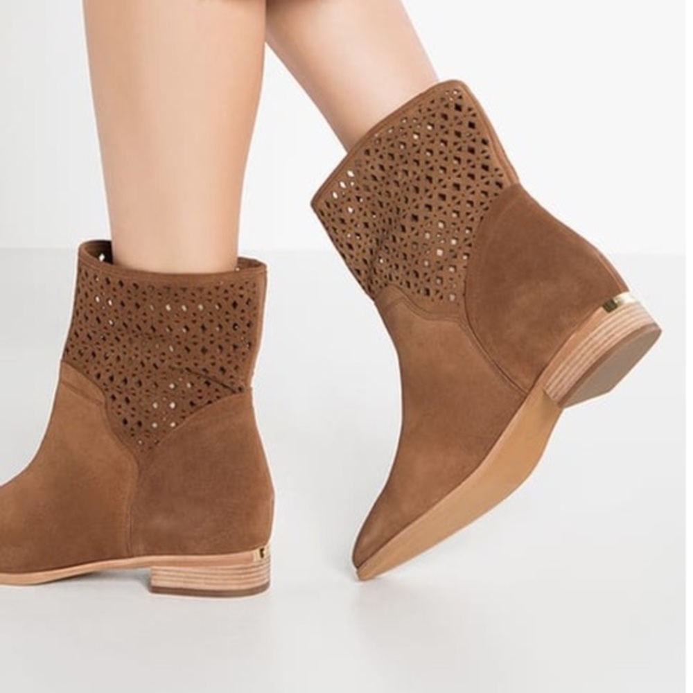 Michael Kors black suede booties